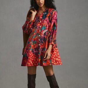 Anthropologie Floral Mini Dress